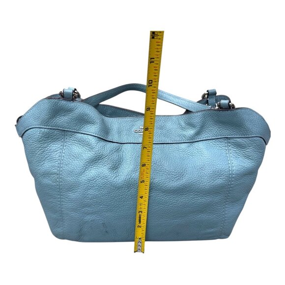 Coach Small Lexy Purse Pocketbook Womens Classic Leather Shoulder Bag Blue READ - Picture 4 of 10